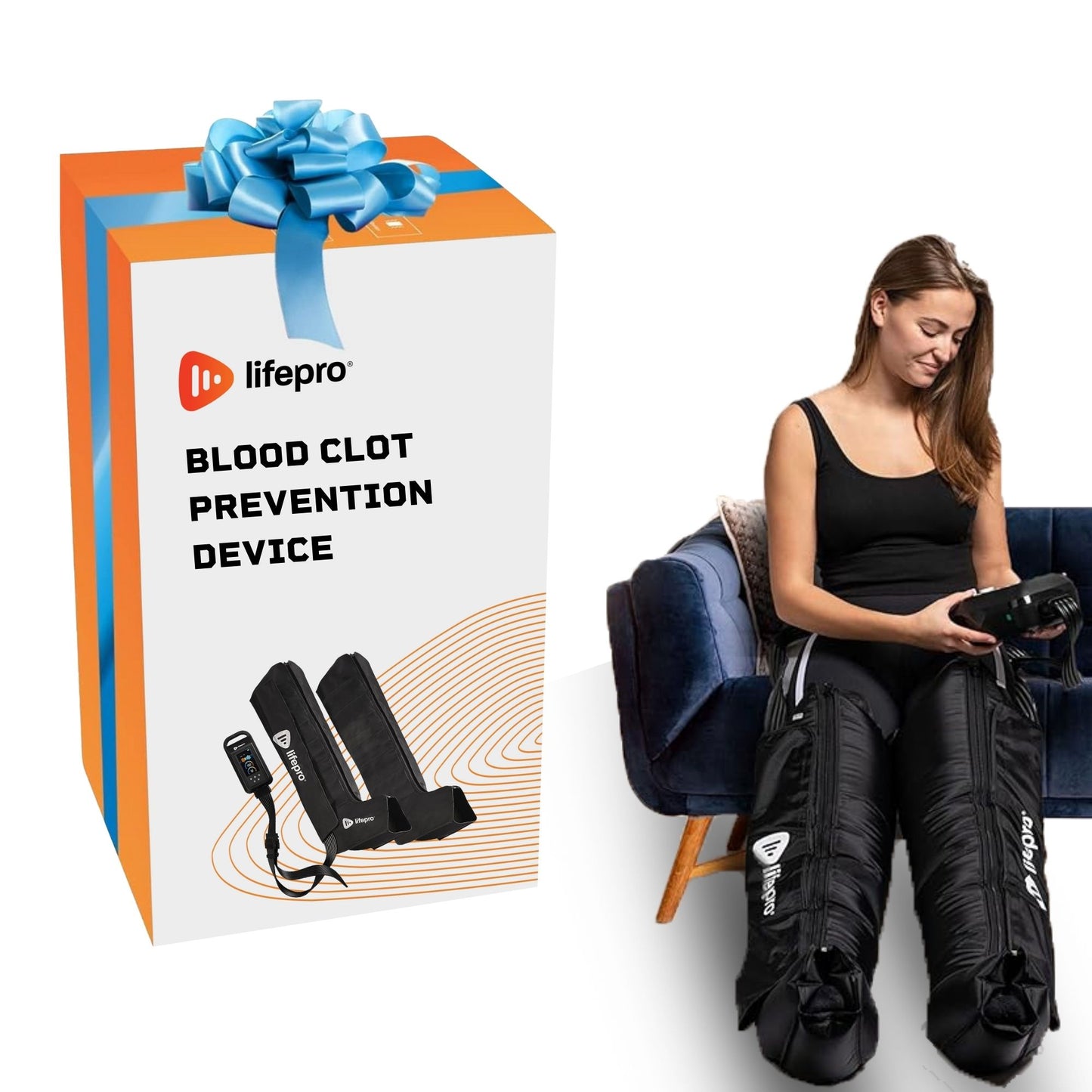 Leg Compression Massage Boots with Heat to Prevent Blood Clots and Enhance Recovery