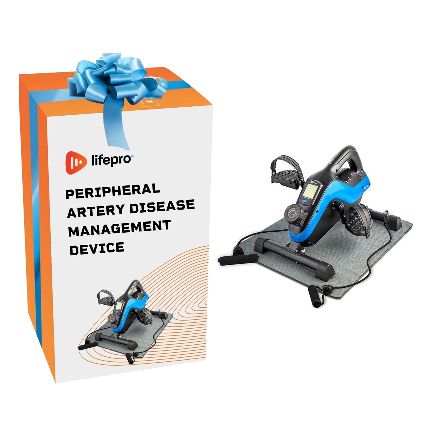 Mini Exercise Bike with Resistance Bands for Managing Peripheral Artery Disease and Fitness