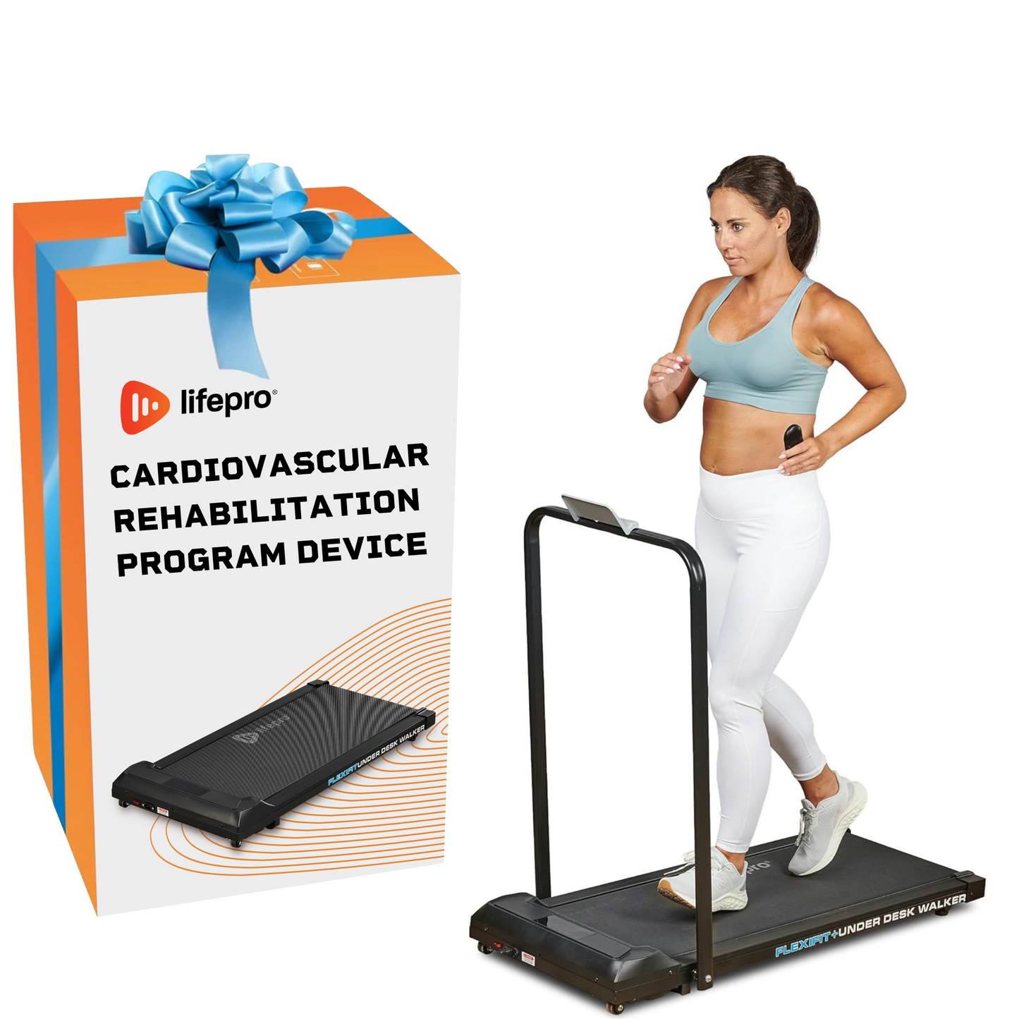 Portable Walking Treadmill for Effective Cardiovascular Rehabilitation at Home and Office