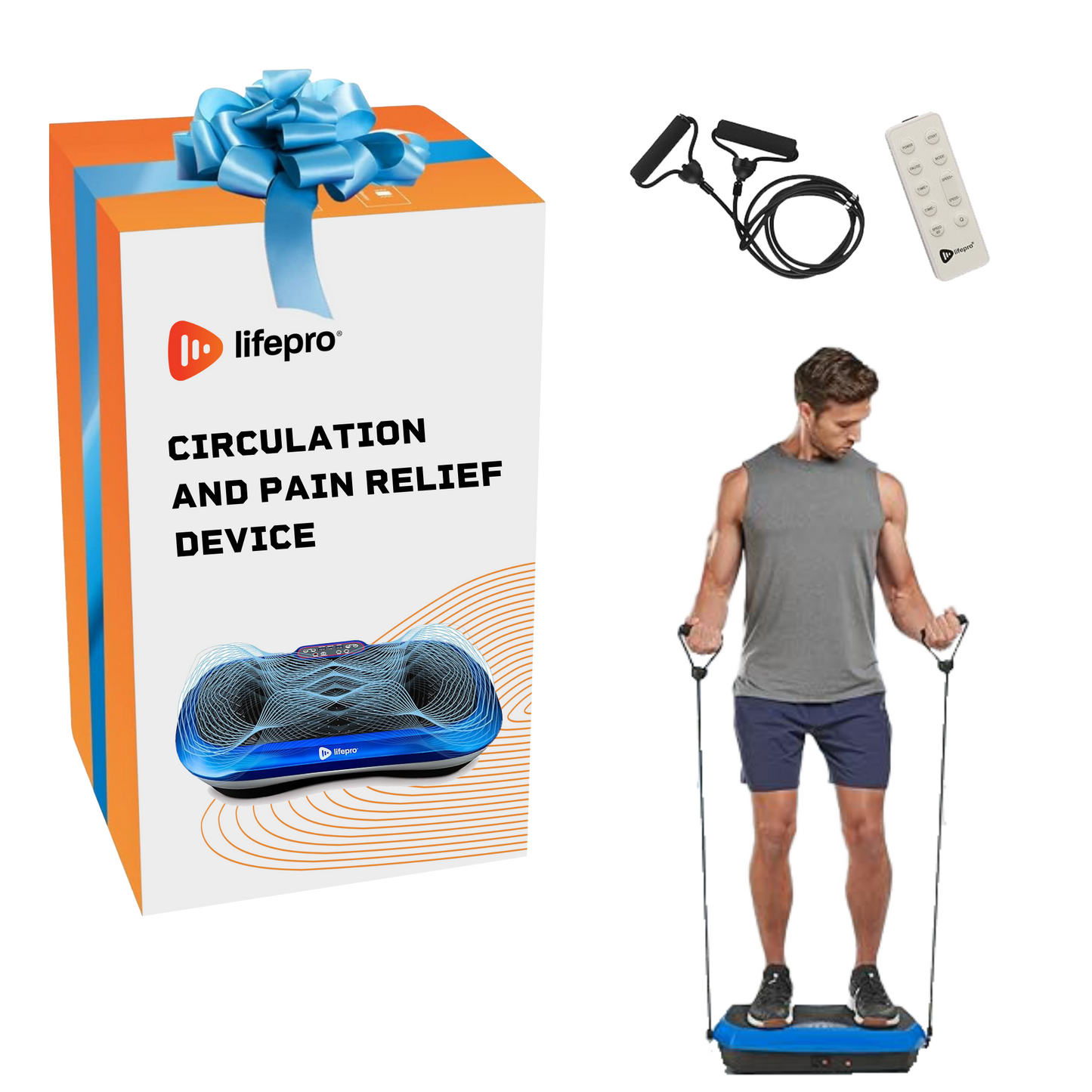 Vibration Plate for Improved Circulation and Pain Relief with Acupressure Nodes