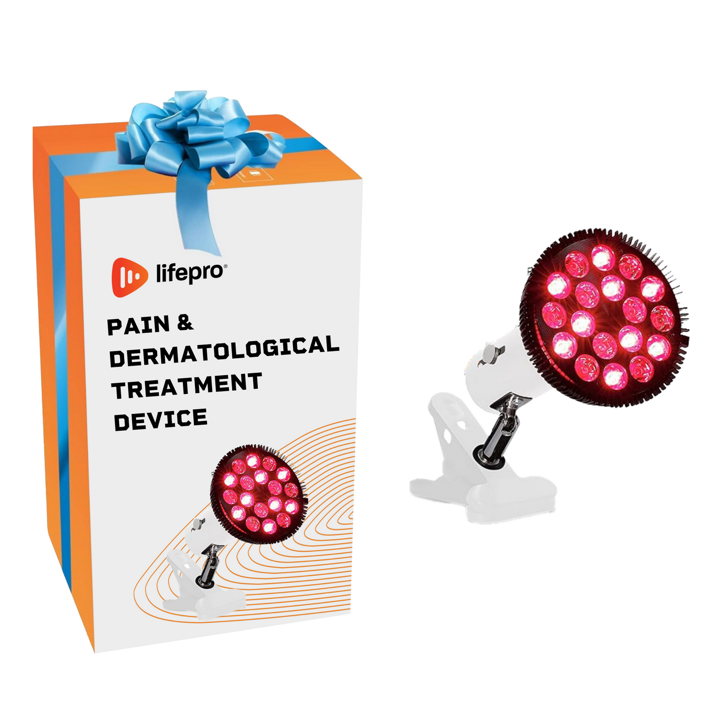 Clip-On Red Light Therapy Lamp for Pain Management and Skin Condition Treatments at Home