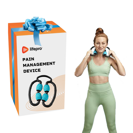 Portable 4-Roller Fascia Massager for Effective Pain Management in Thighs and Muscle Recovery