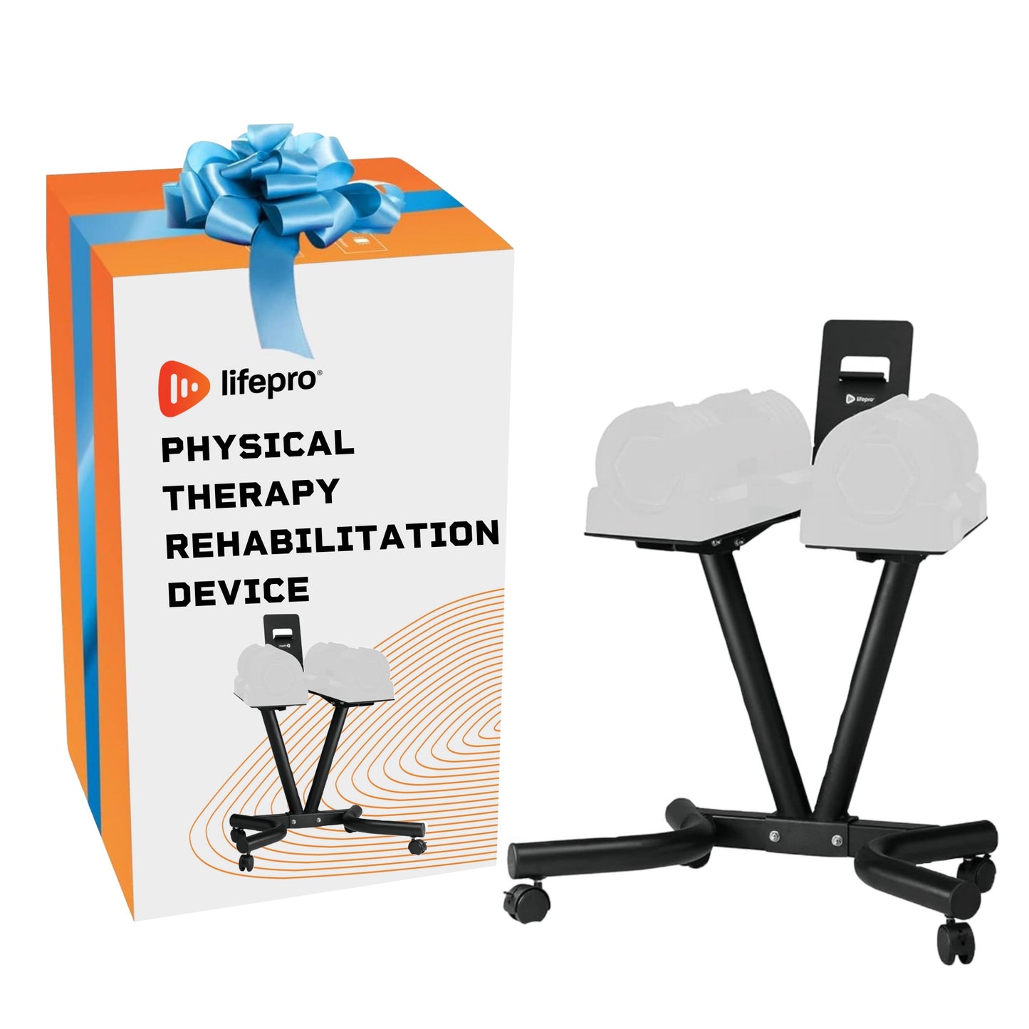 Adjustable Dumbbell Stand for Safe and Convenient Physical Therapy Rehabilitation