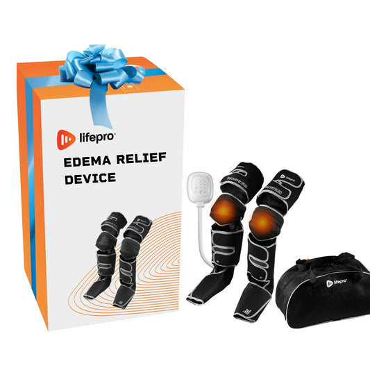 Compression Leg Massager with Heat for Edema Relief and Improved Circulation