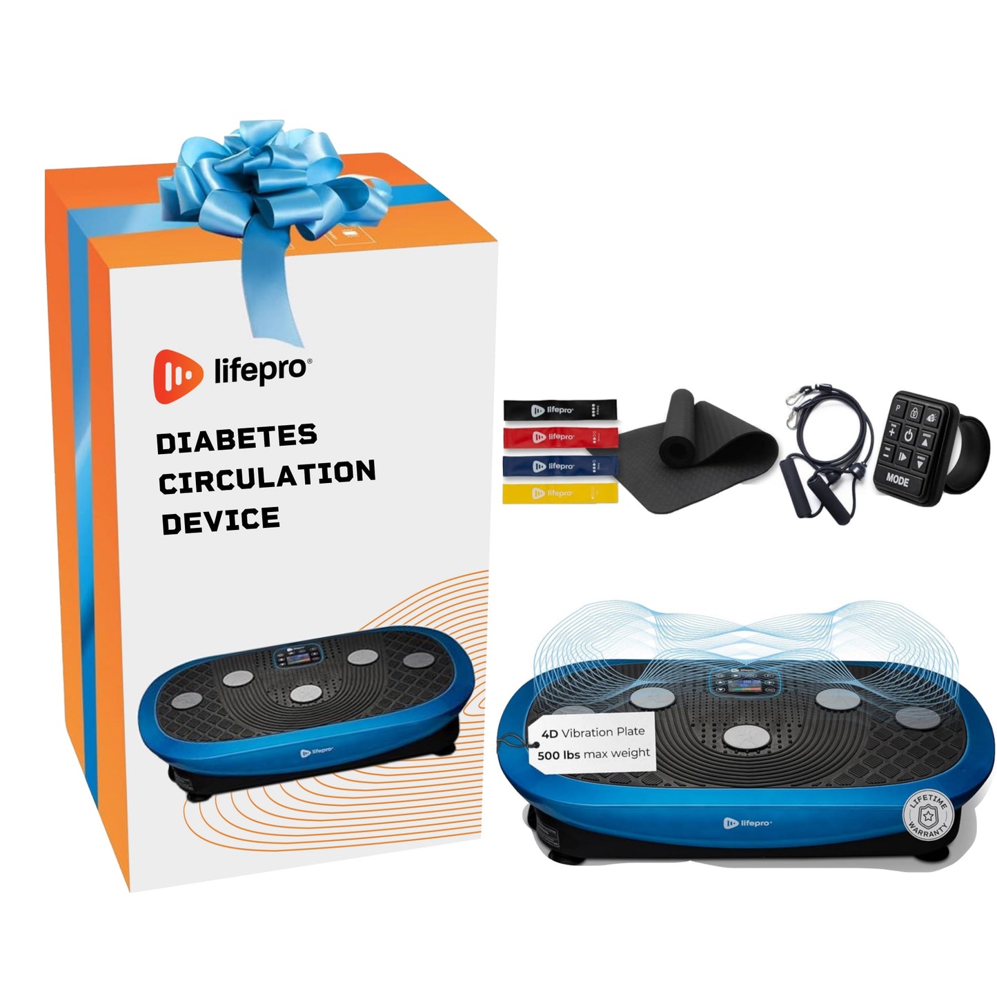 Plus 4D Vibration Plate for Whole Body Exercise and Improved Circulation