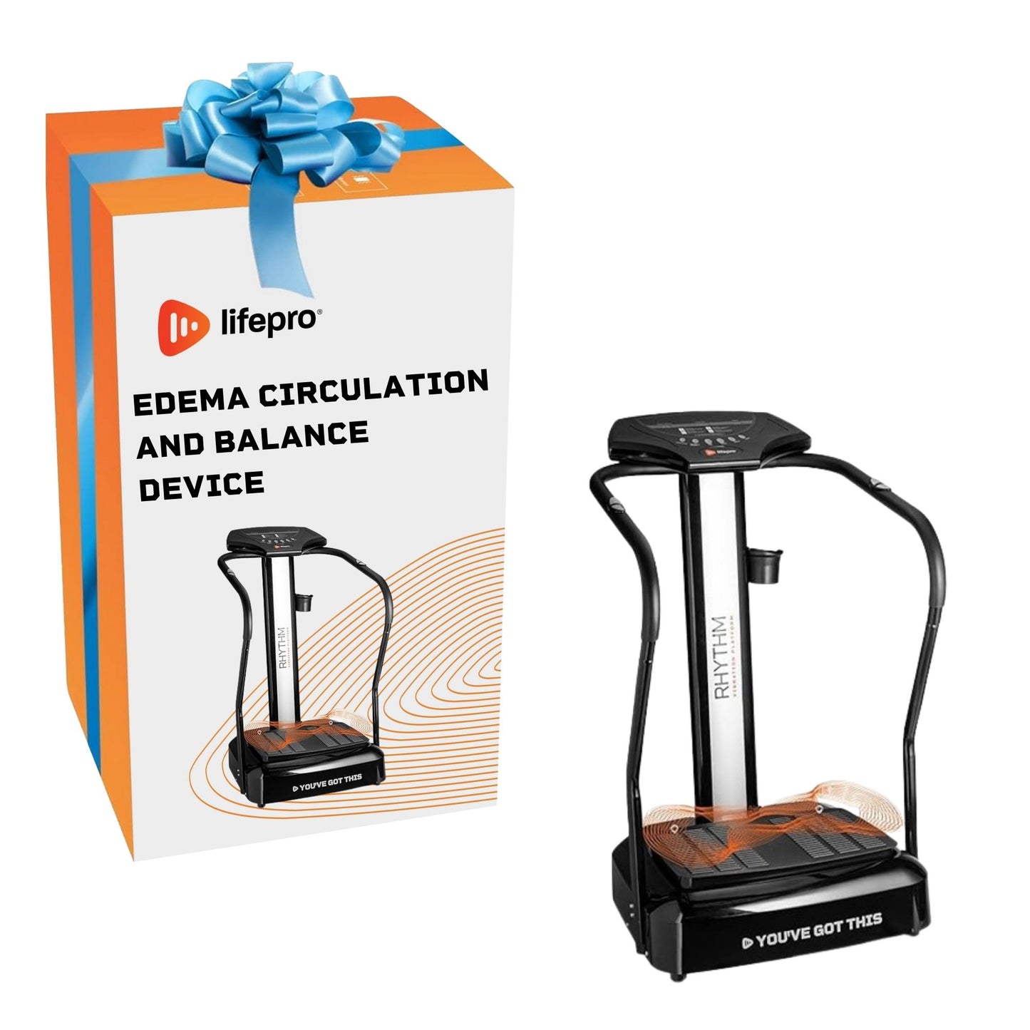 Vibration Plate with Handles for Edema Circulation and Balance Support