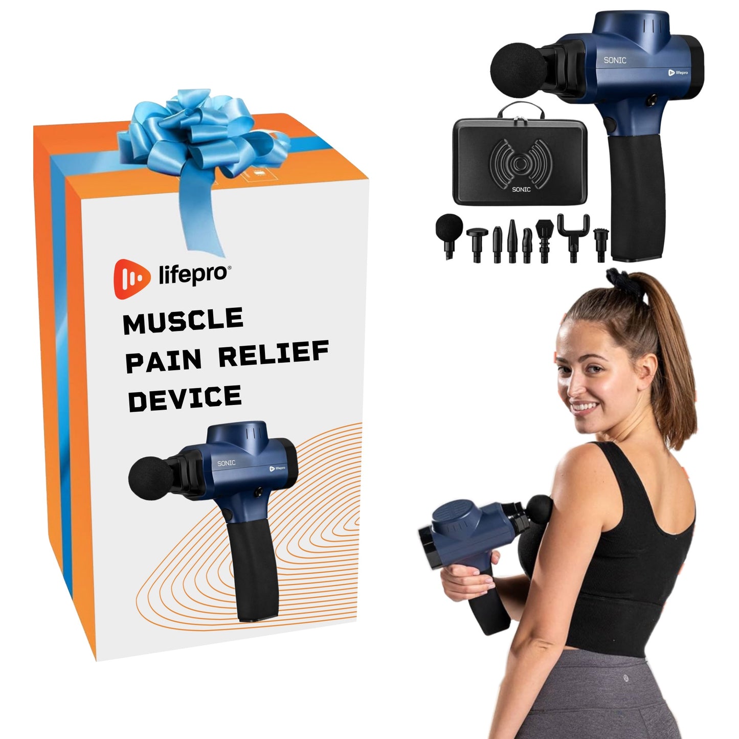 Handheld Percussion Massage Gun for Chronic Muscle Pain Relief