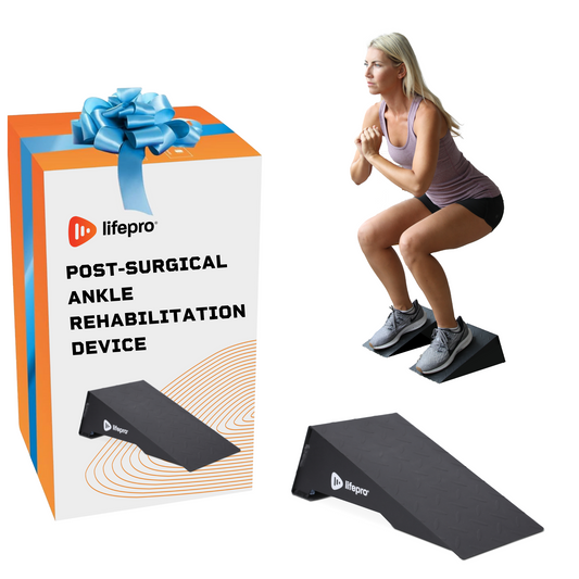 Metal Squat Wedge Block Set for Post-Surgical Ankle Rehabilitation and Strength Training