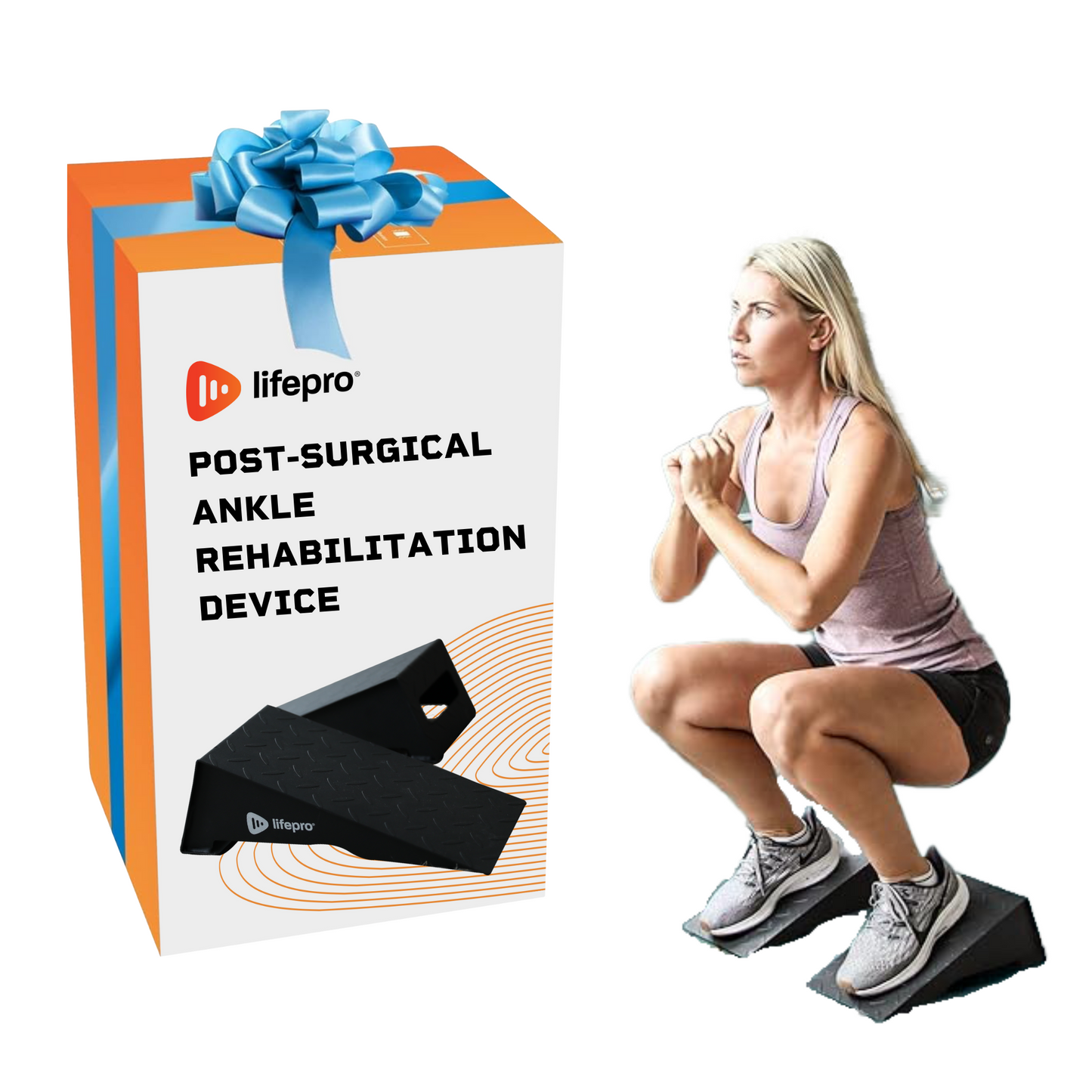 Metal Squat Wedge Block Set for Post-Surgical Ankle Rehabilitation and Strength Training