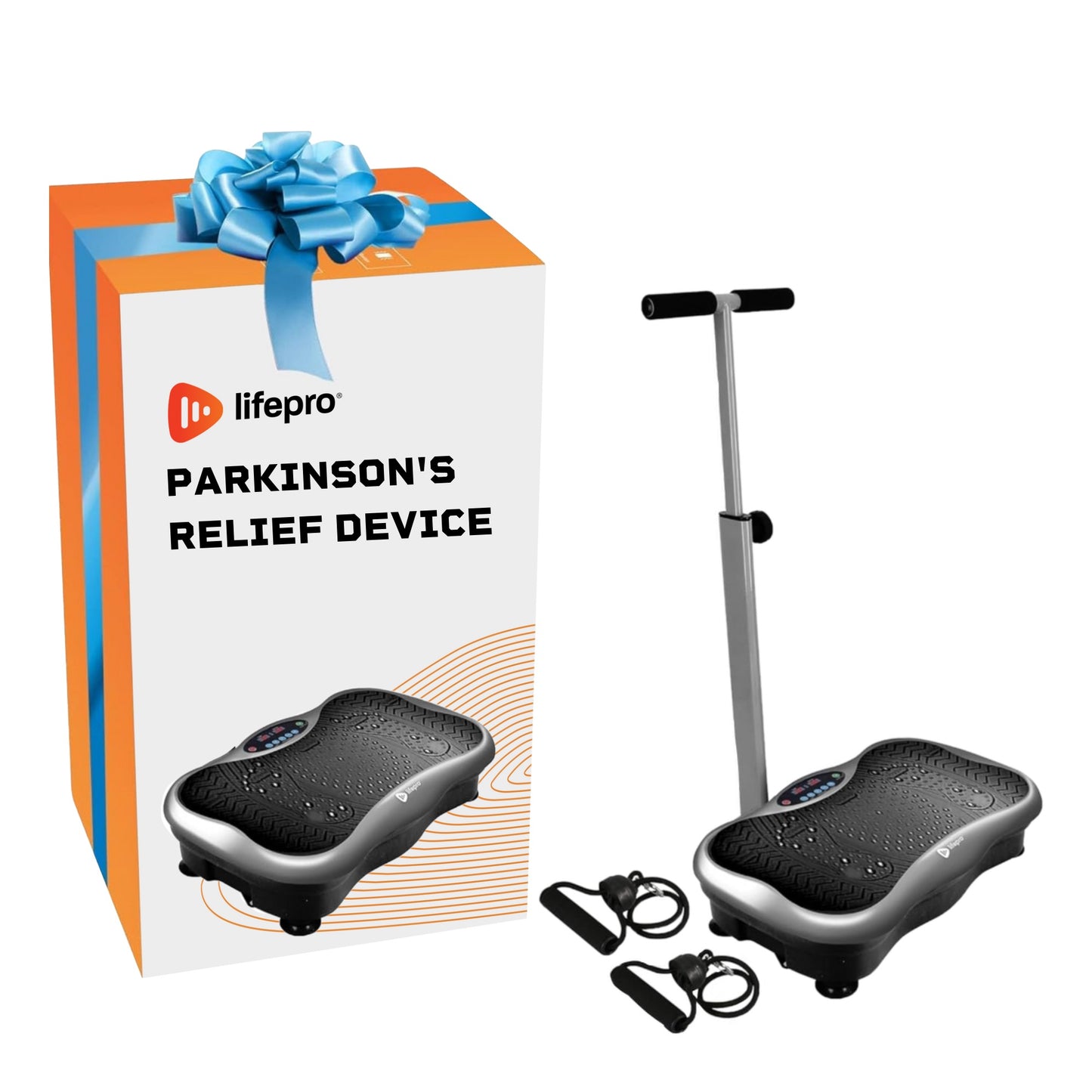 Vibration Plate with Handlebar for Parkinson's Relief and Whole Body Recovery